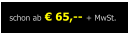 schon ab  65,-- + MwSt.