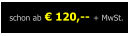 schon ab � 120,-- + MwSt.